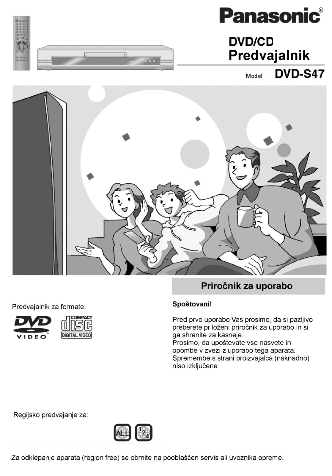 Panasonic DVD-S47 User Manual