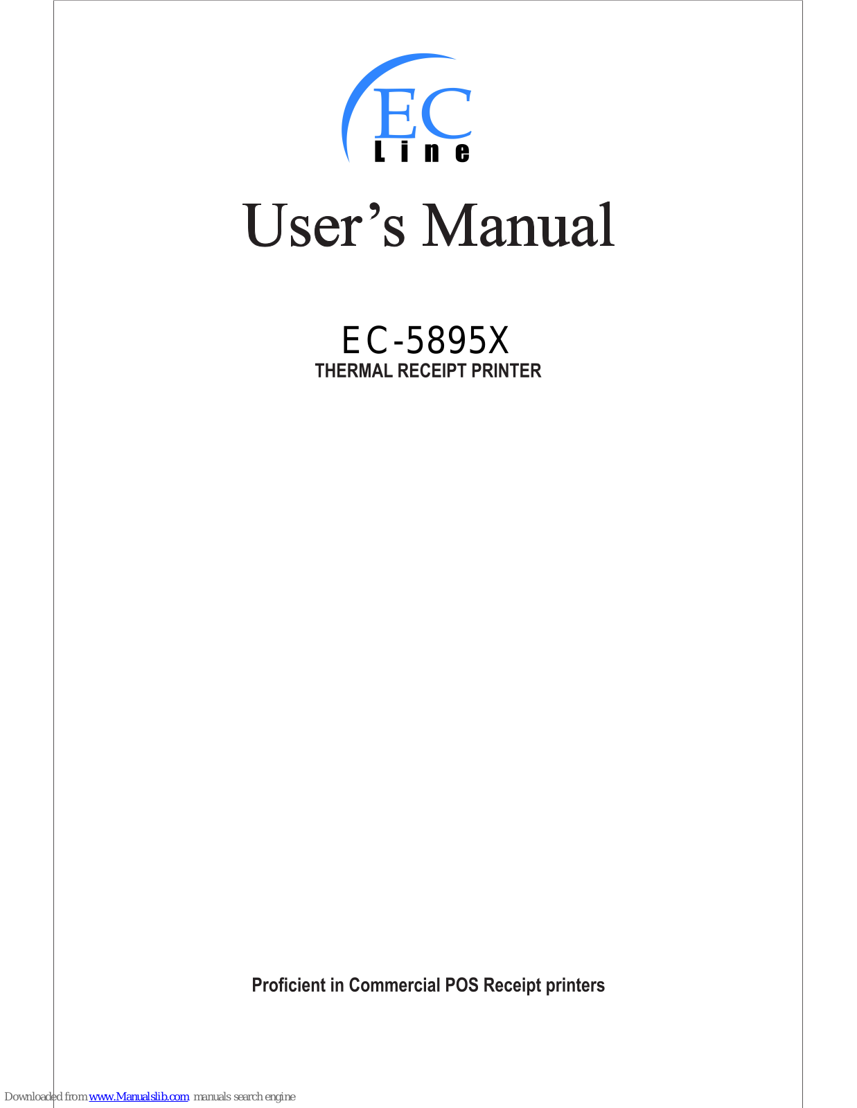 EC Line EC-5895X User Manual - ManualMachine.com