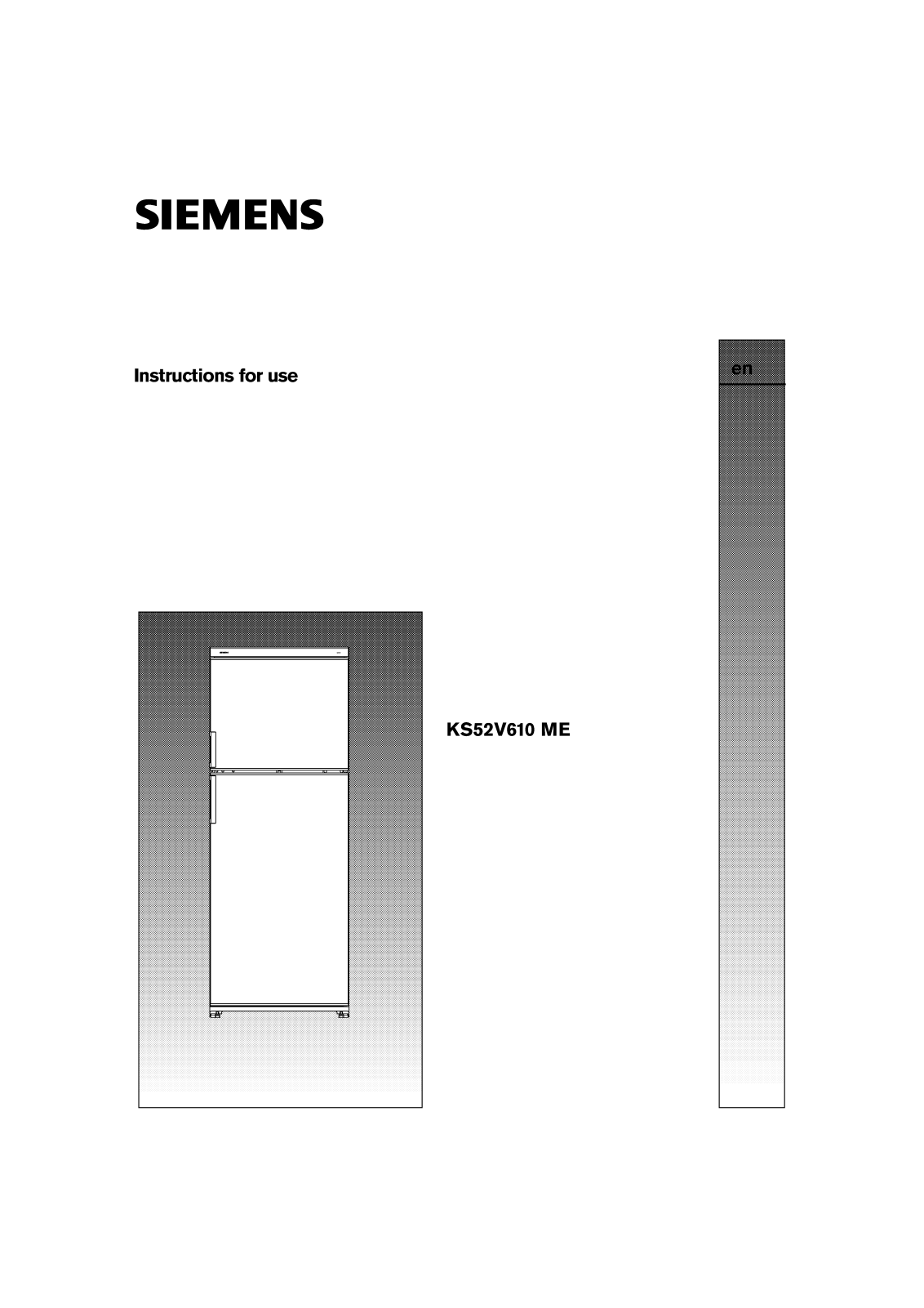 Siemens KS52V610ME User Manual