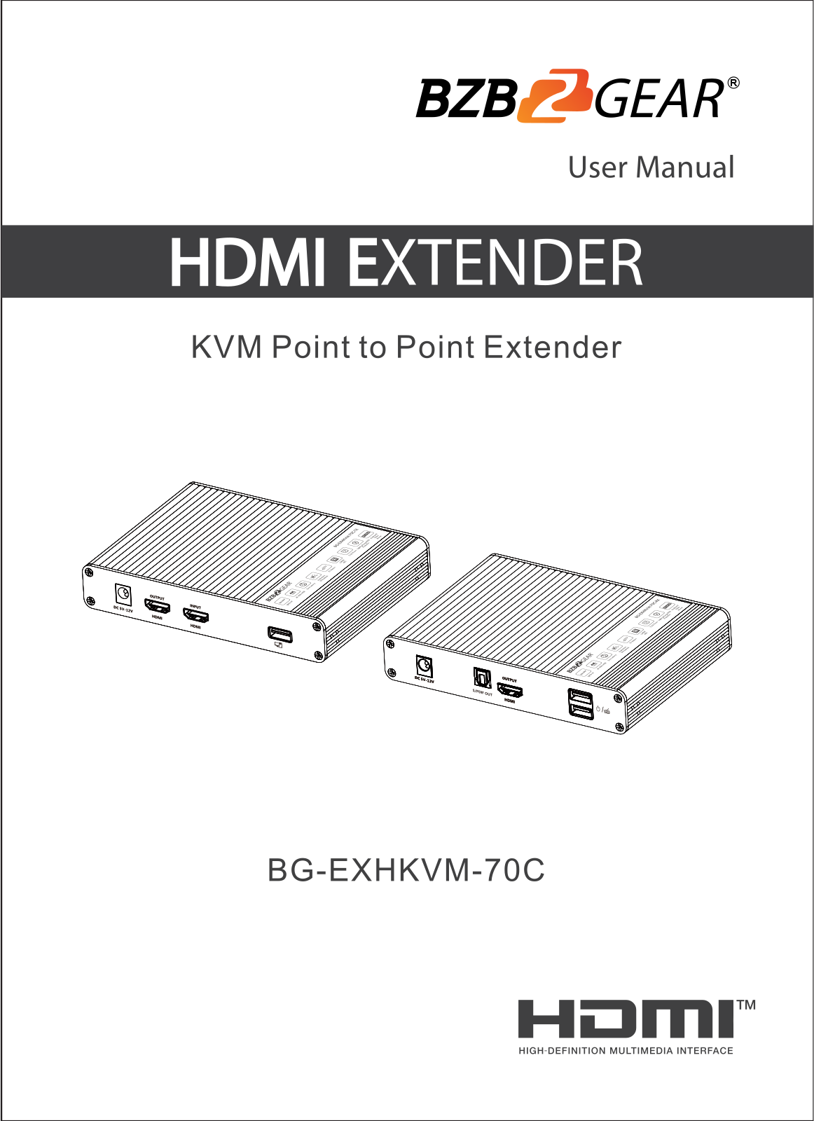 BZBGEAR BG-EXHKVM-70C User guide - ManualMachine.com