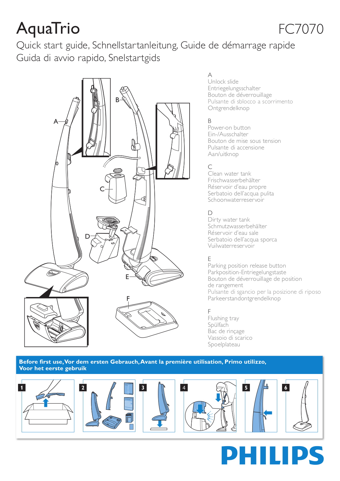 Philips FC7070 QUICK START GUIDE