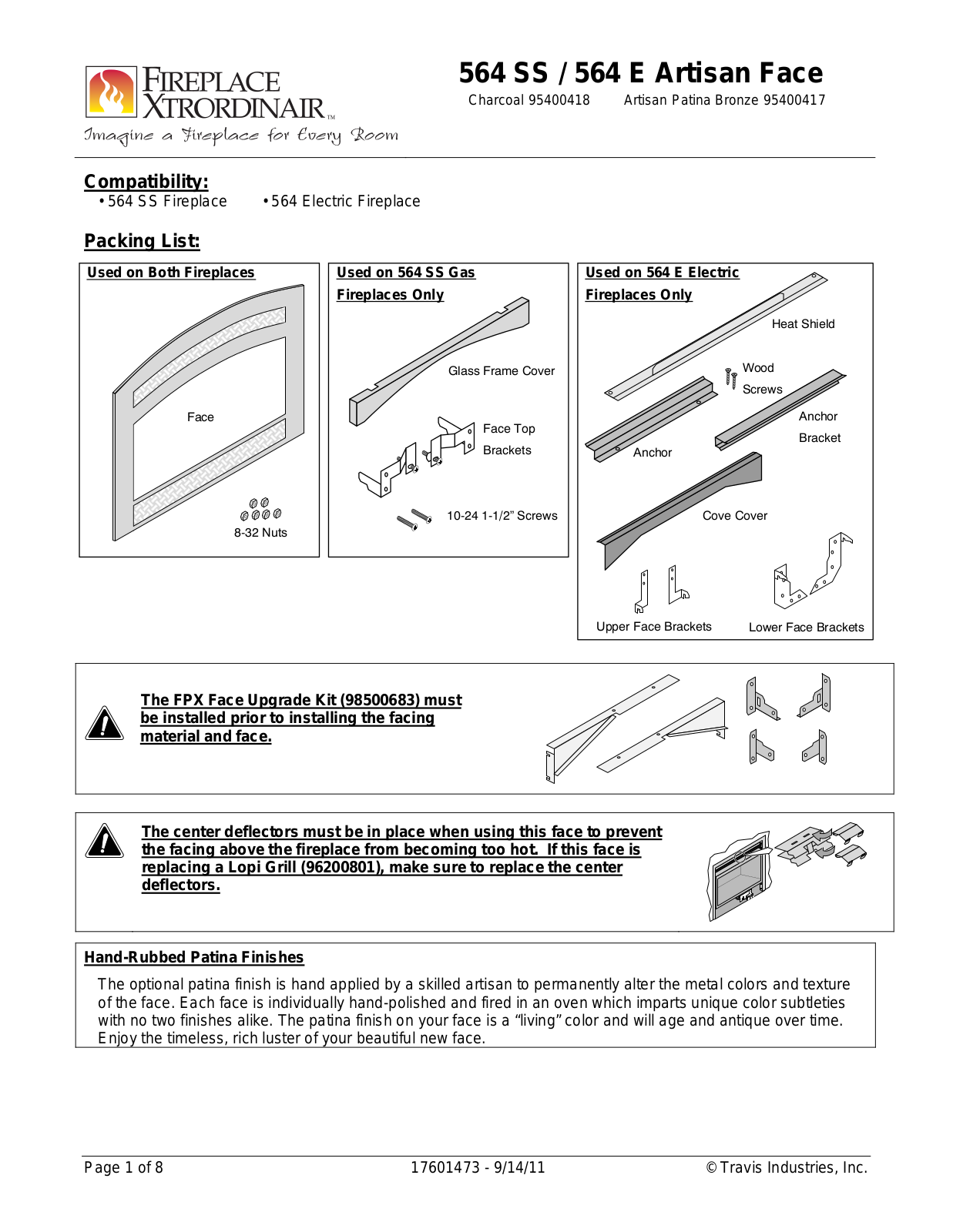 FIREPLACE XTRORDINAIR 564 User Manual