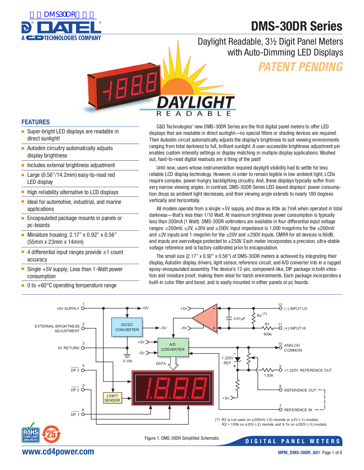 DATEL DMS-30DR Service Manual