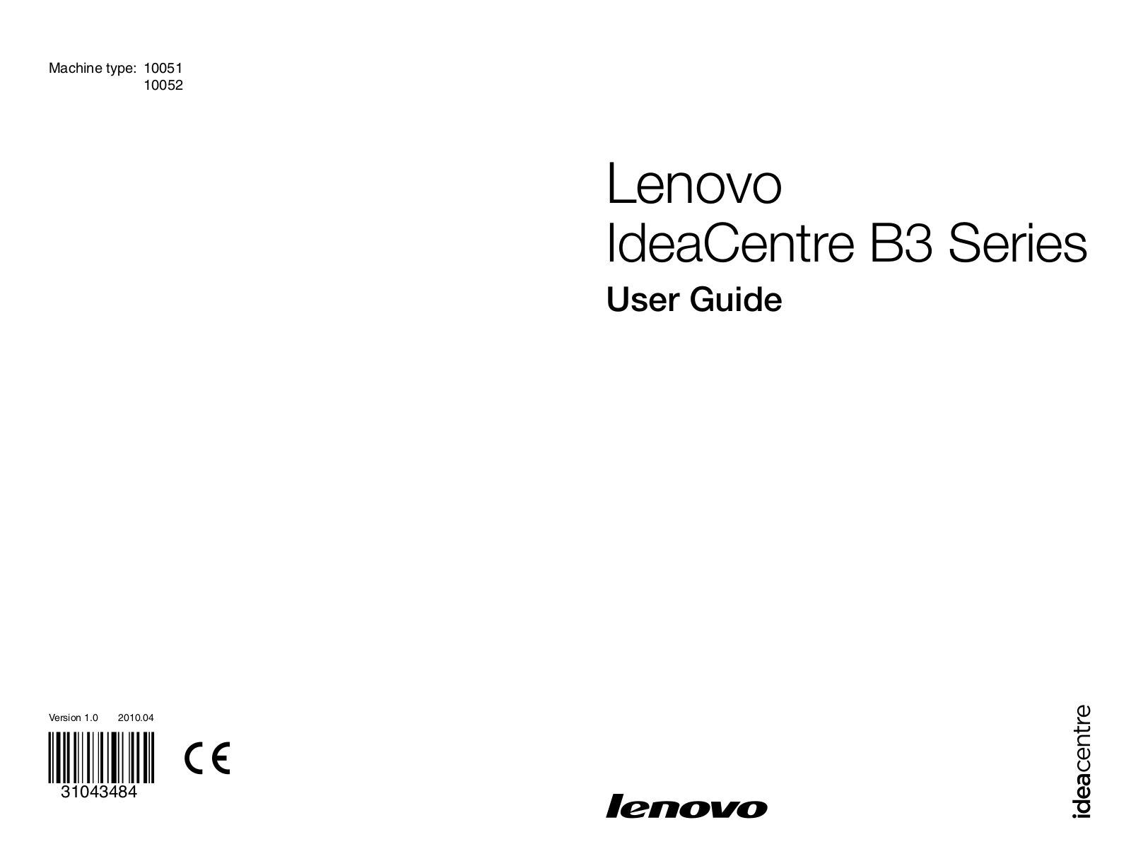 Lenovo 10051, B3, 10052 User Manual