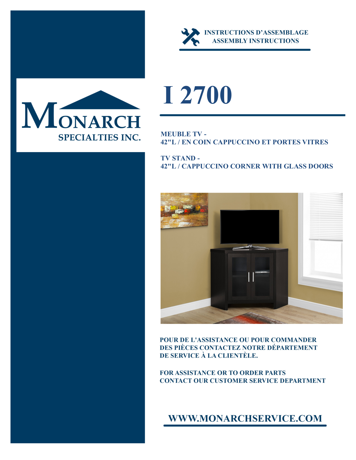 Monarch I2700 Assembly Guide