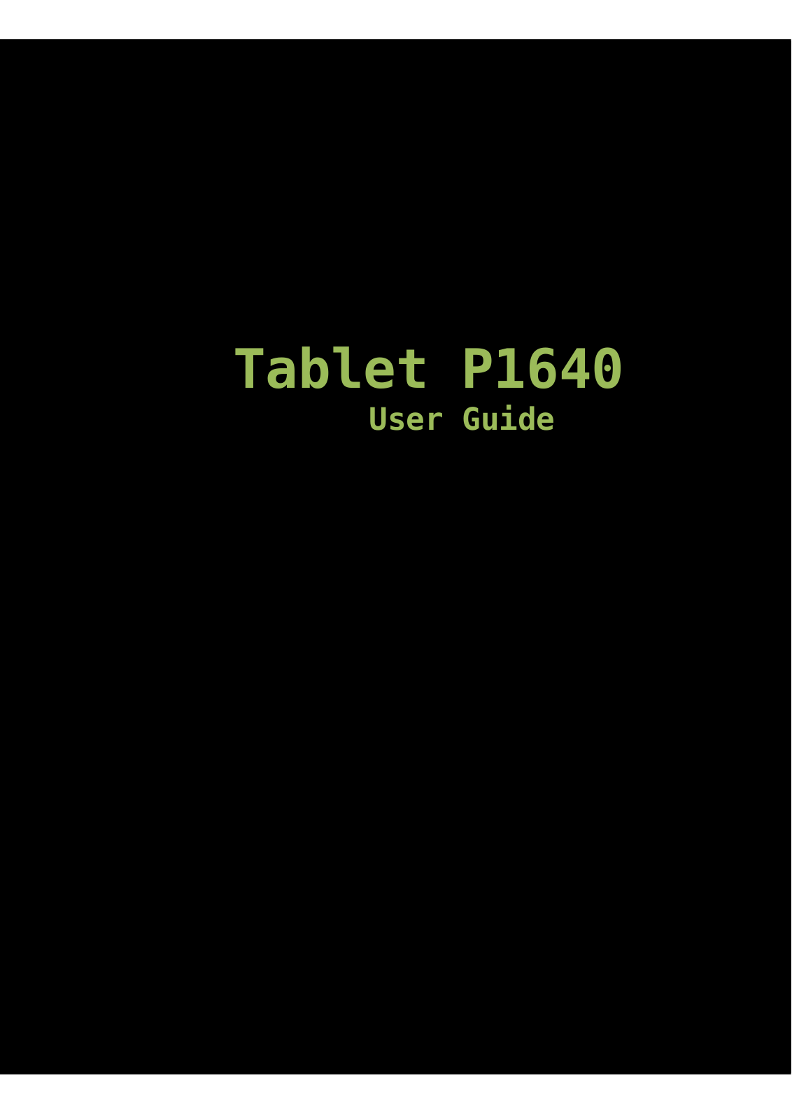 NVIDIA P1640 Users Manual