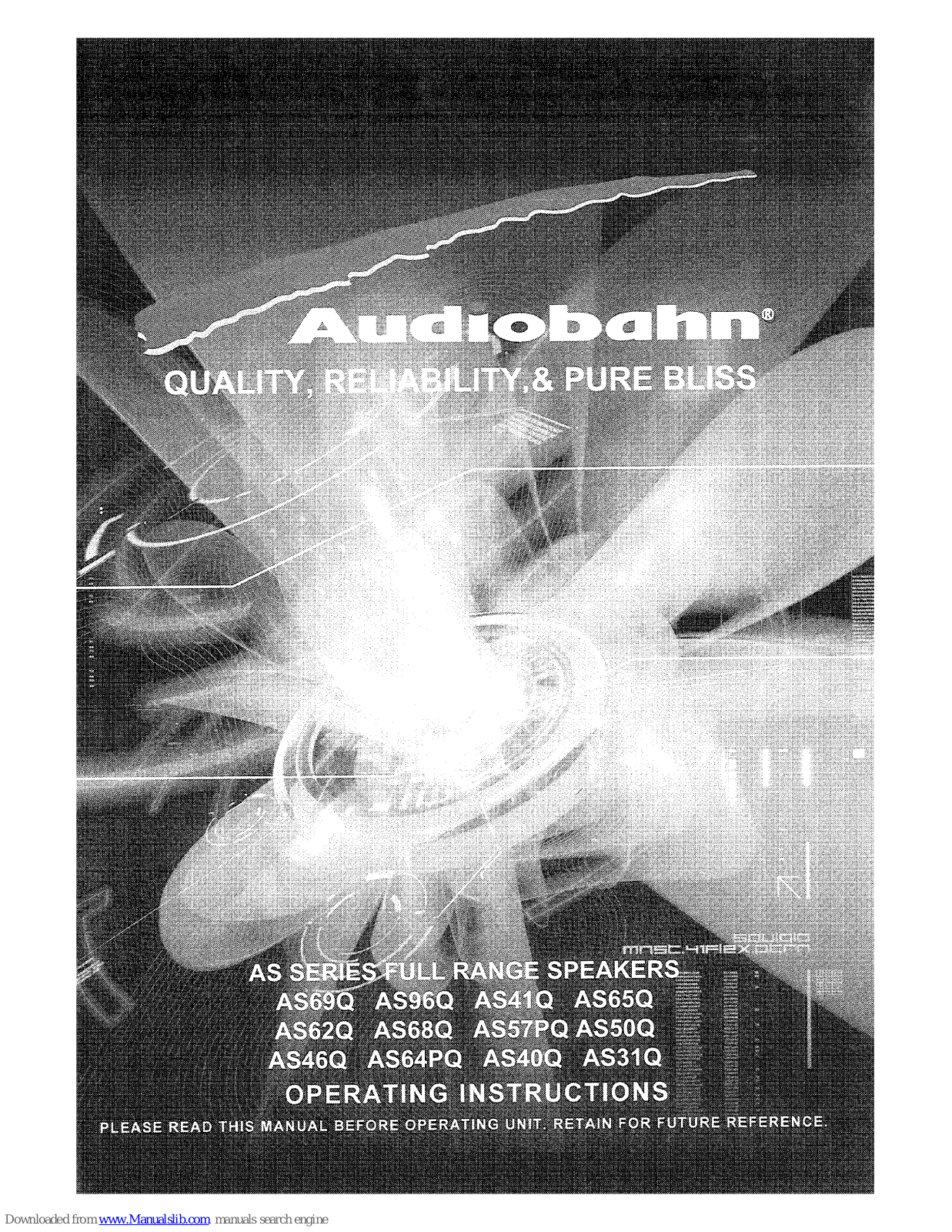 AudioBahn AS69Q, AS96Q, AS41Q, AS65Q, AS62Q Operating Instructions Manual - ManualMachine.com