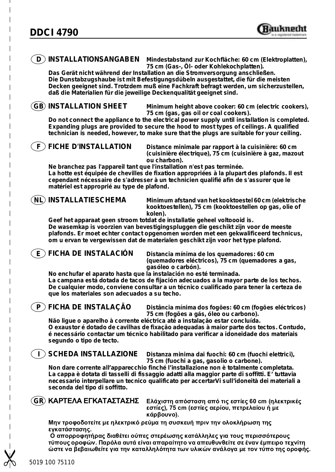 Whirlpool DDCI 4790 IN User Manual