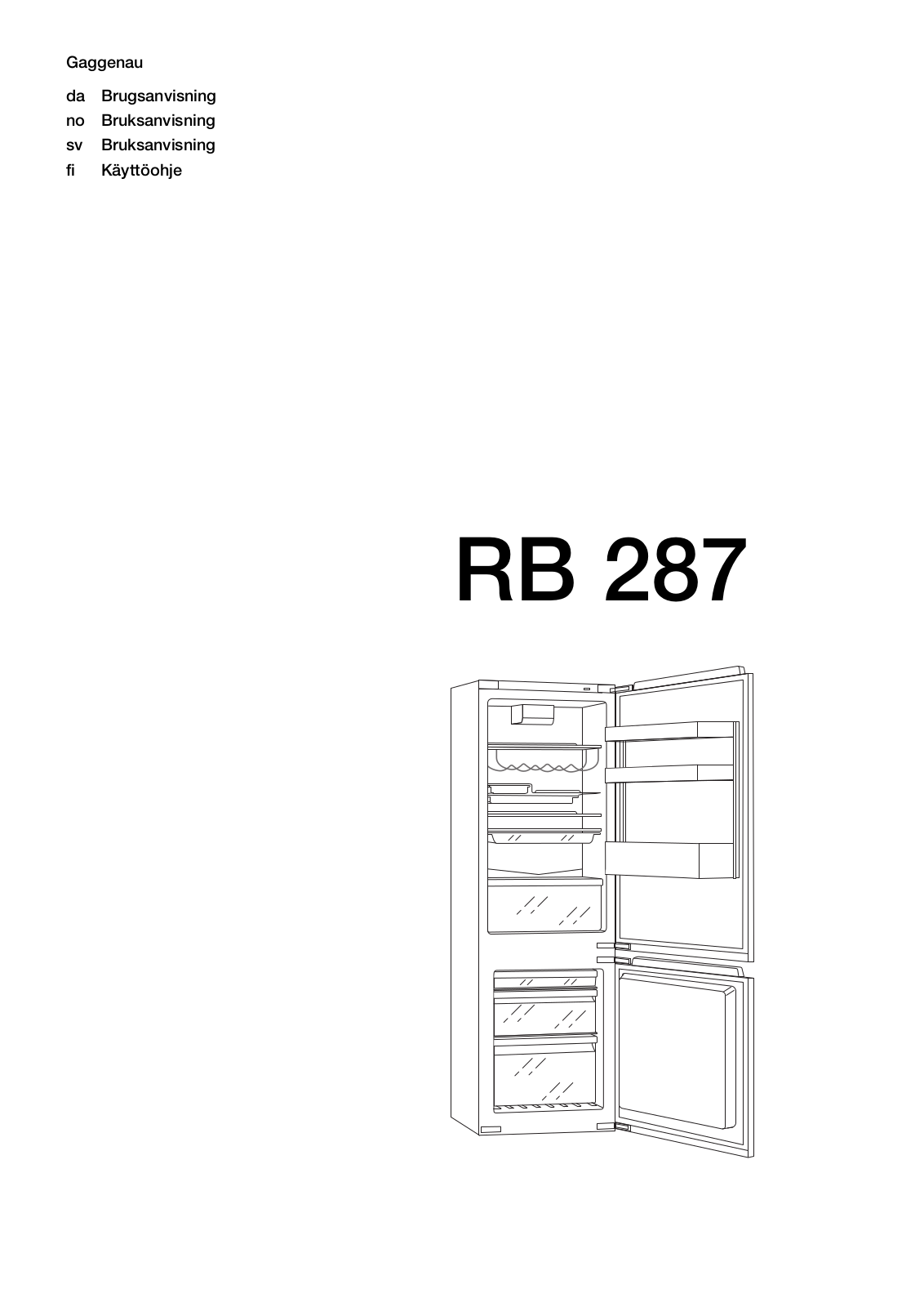 Gaggenau RB287202 User Manual