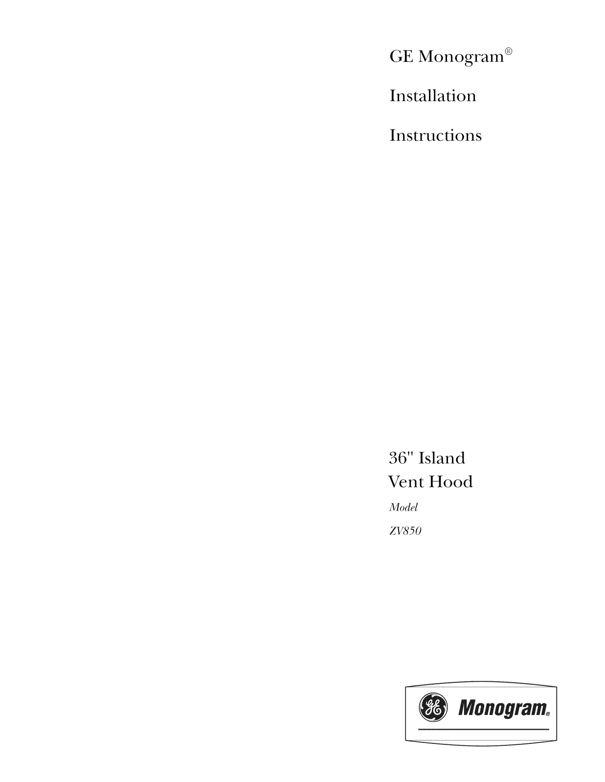 GE ZV850SB1SS, ZV850SB2SS, ZV850SB3SS, ZV850SB4SS, ZV850SB5SS Installation Guide - ManualMachine.com