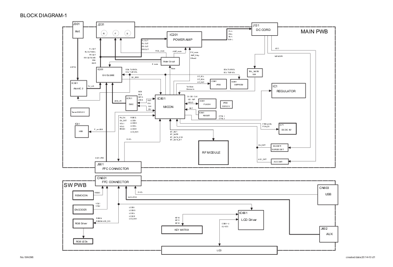 Kenwood KMM-BT3008U, KMM-BT308, KMM-BT308U, KMM-BT34, KMR-M308BT Schematic