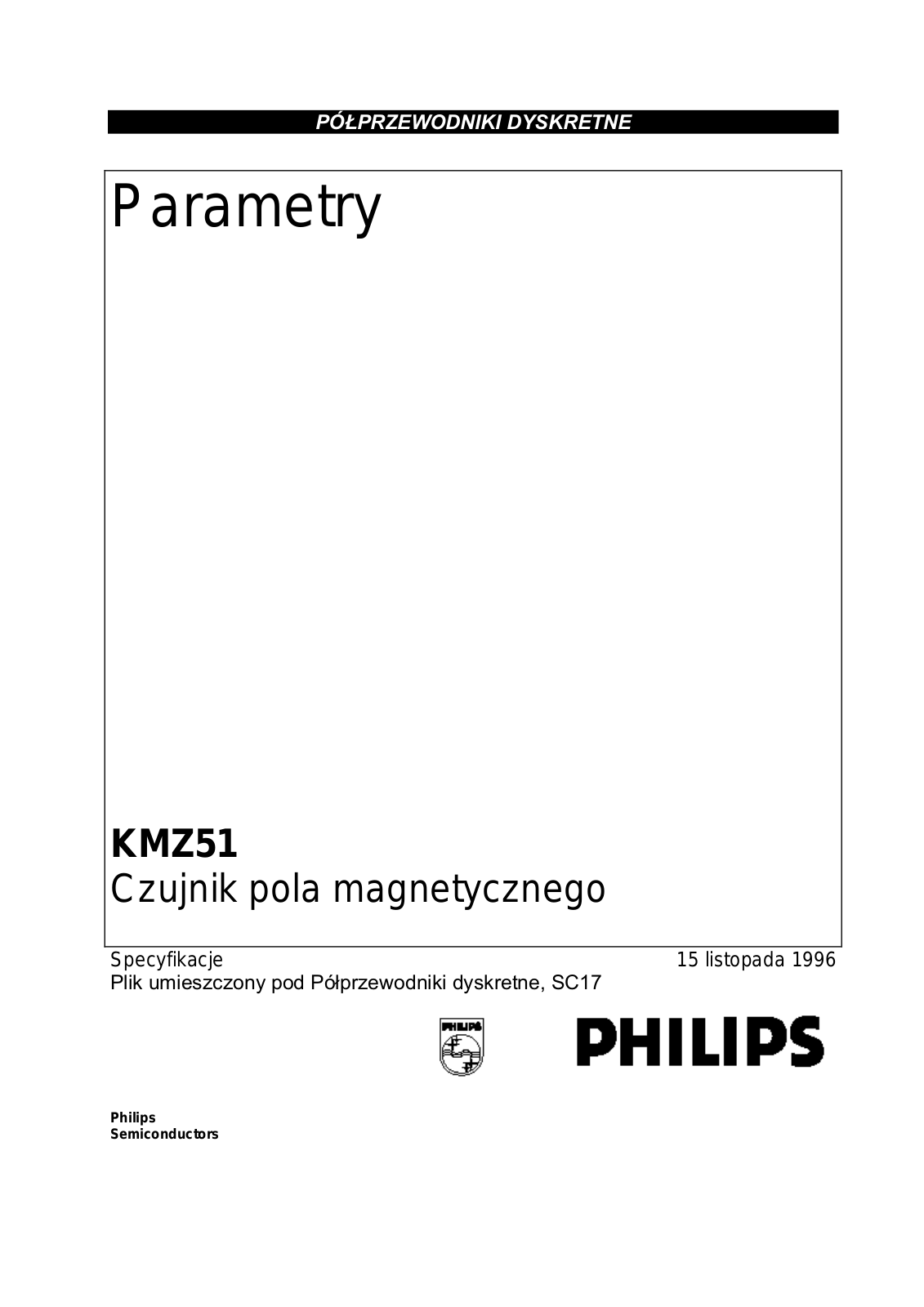 Philips Semiconductors KMZ-51 User guide