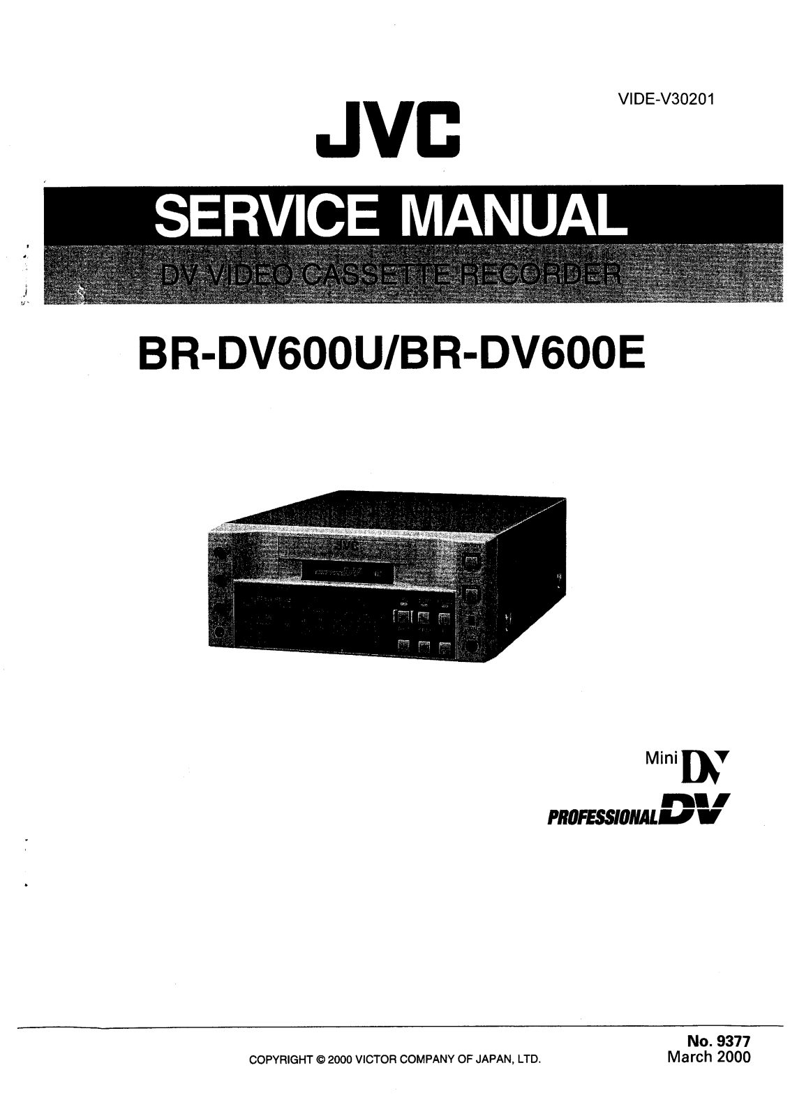 Jvc BR-DV600E, BR-DV600U User Manual