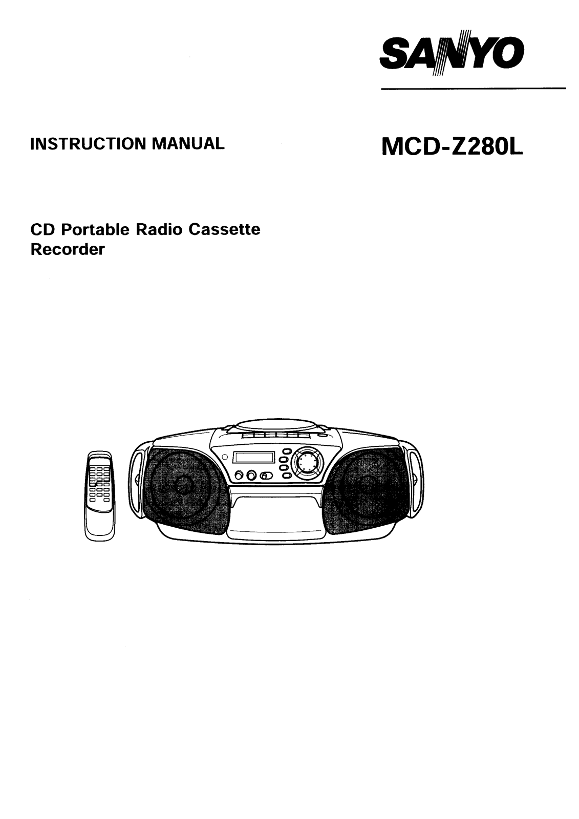 Sanyo MCD-Z280L Instruction Manual