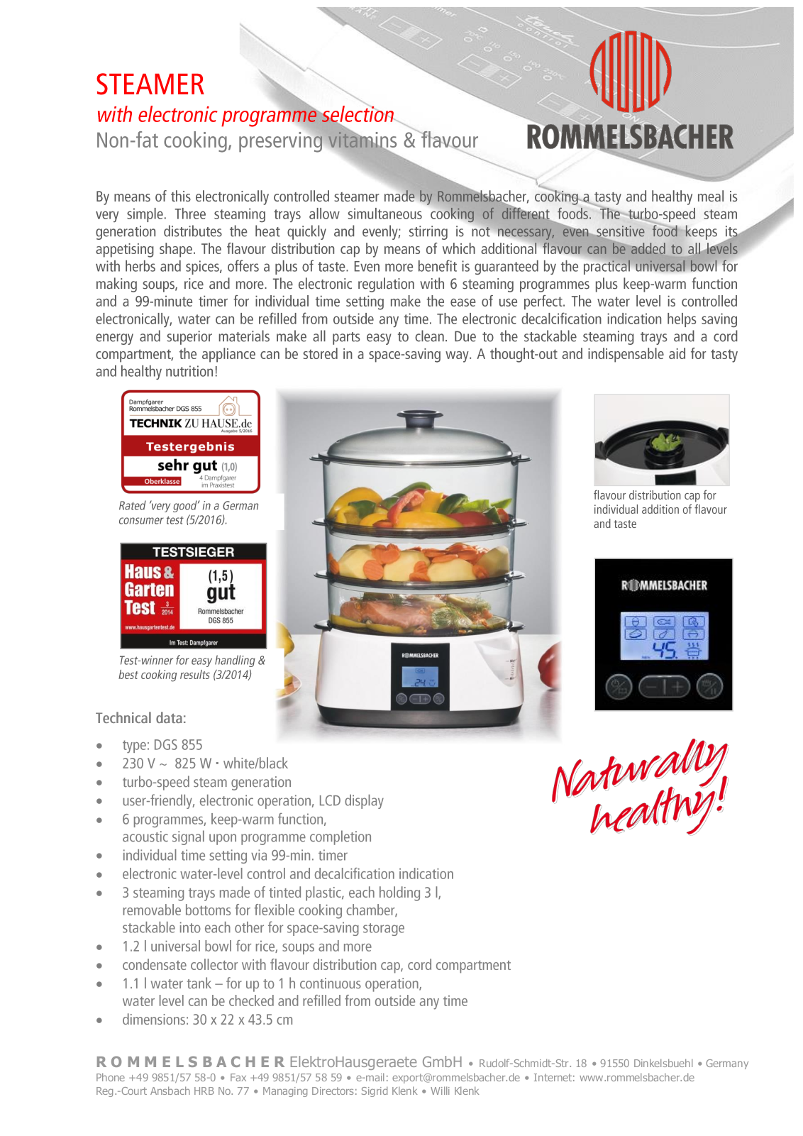 Rommelsbacher DGS 855 User Manual