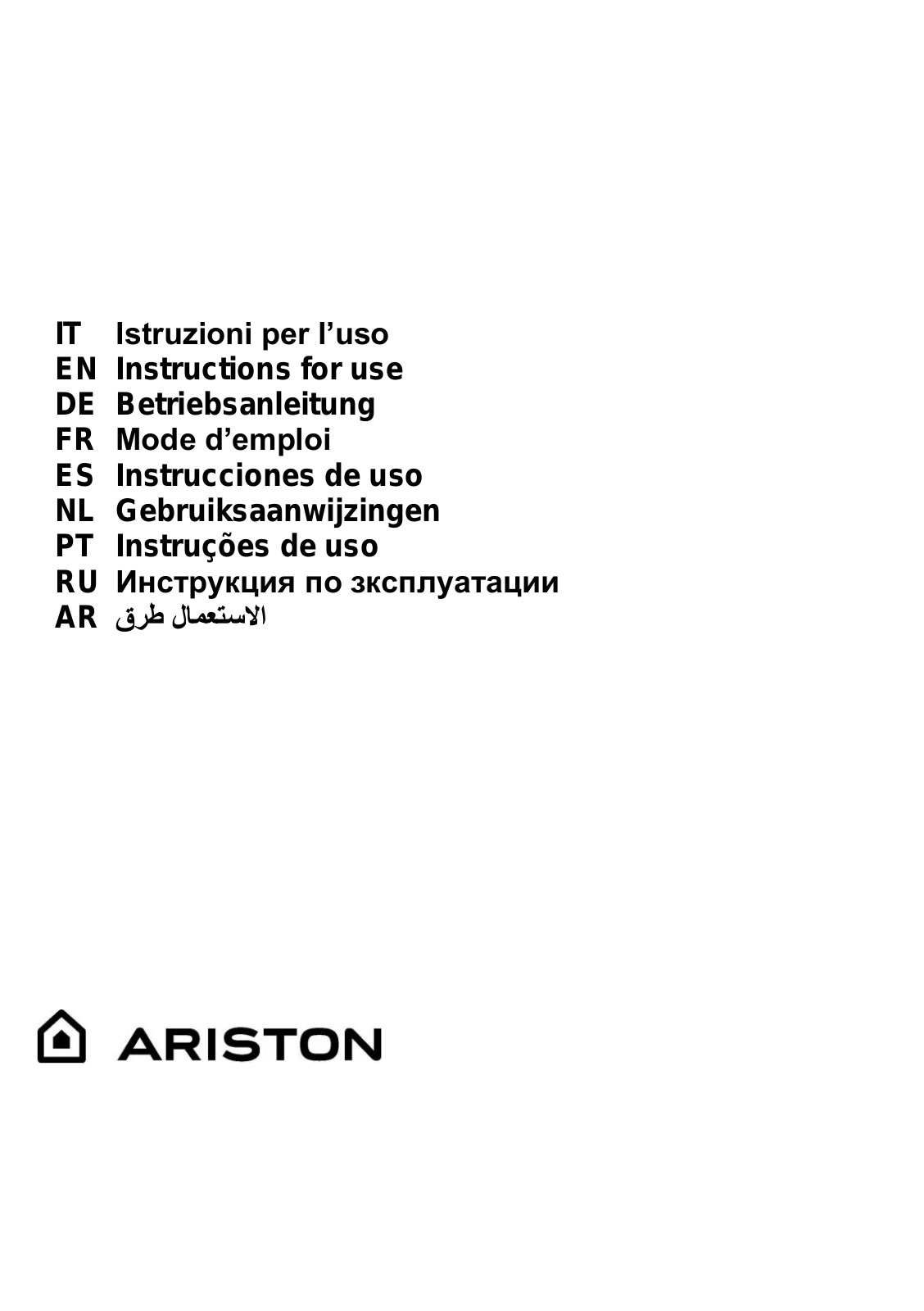 ARISTON AIF 9.7F LB X User Manual
