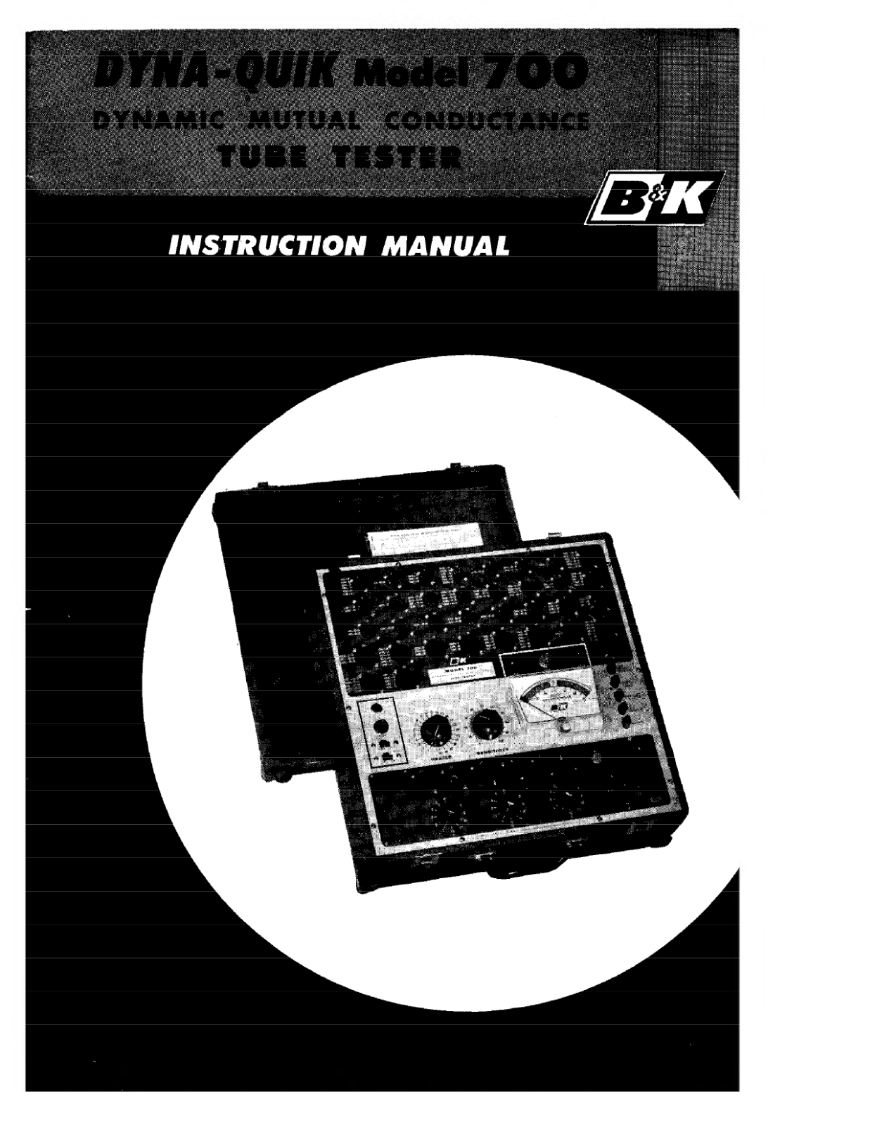 B&K bk-700 User Manual