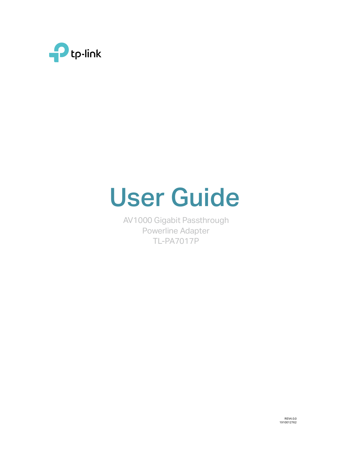 TP-Link TL-PA7017P KIT User Manual