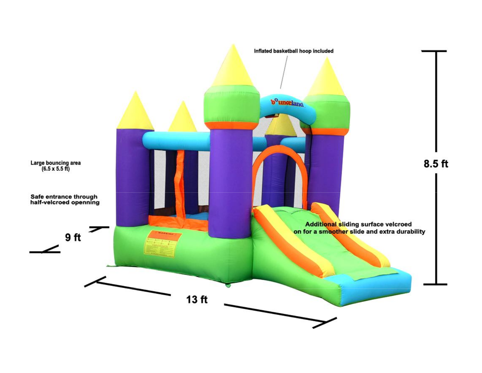 Bounceland BXV1012 Dimensions - ManualMachine.com