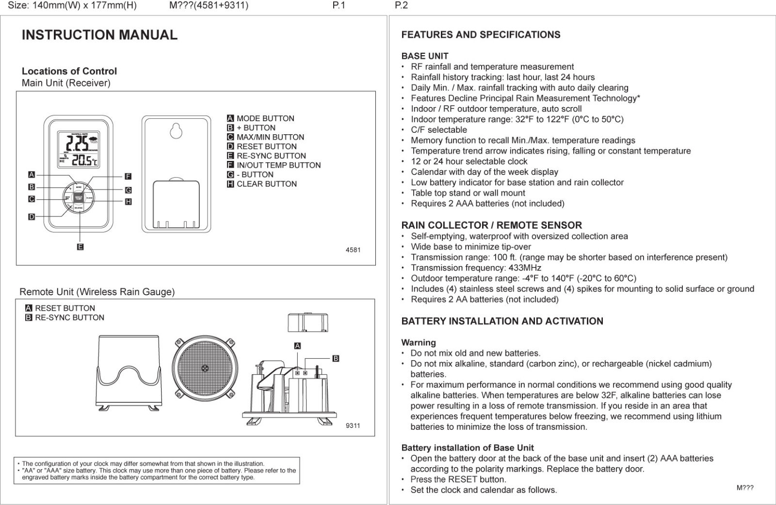 Electronics Tomorrow 931120406, 458120406 User Manual