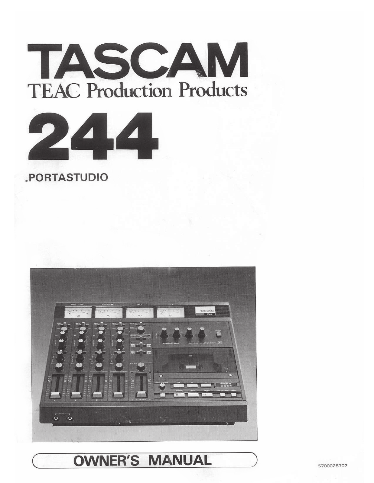 Tascam 244 Owners manual