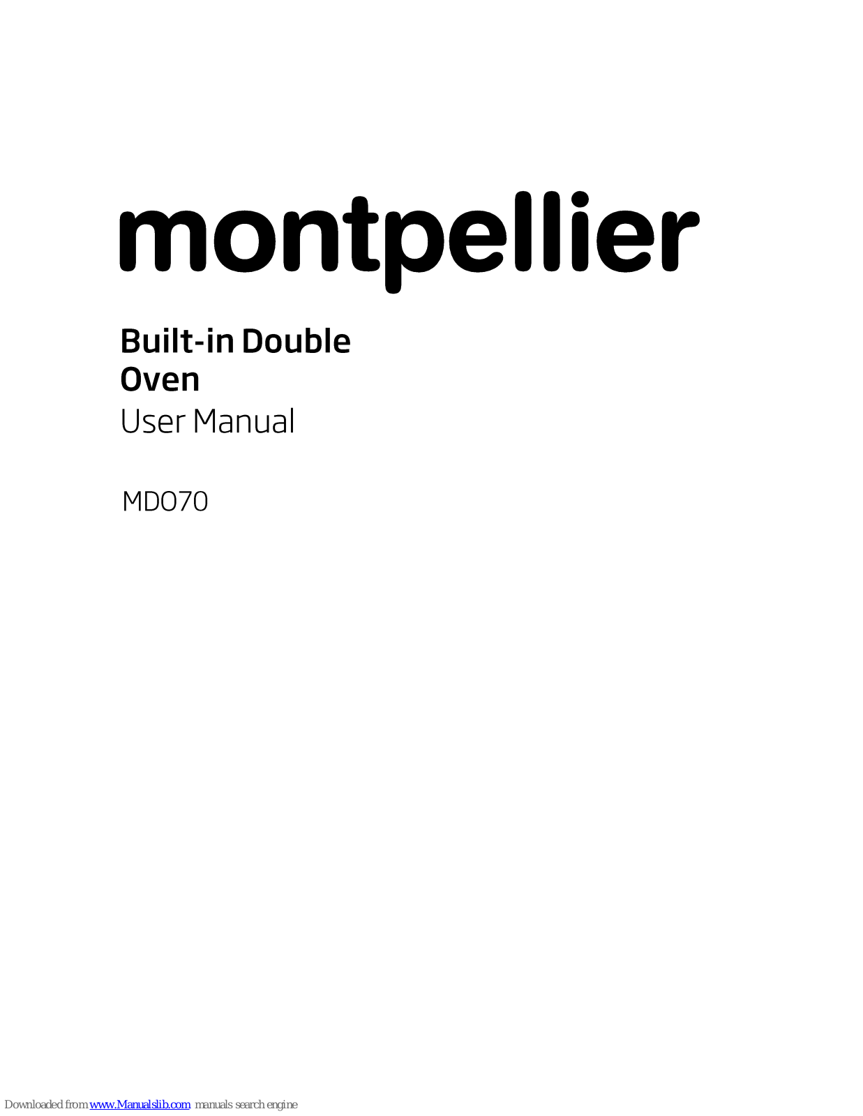 montpellier MDO70 User Manual