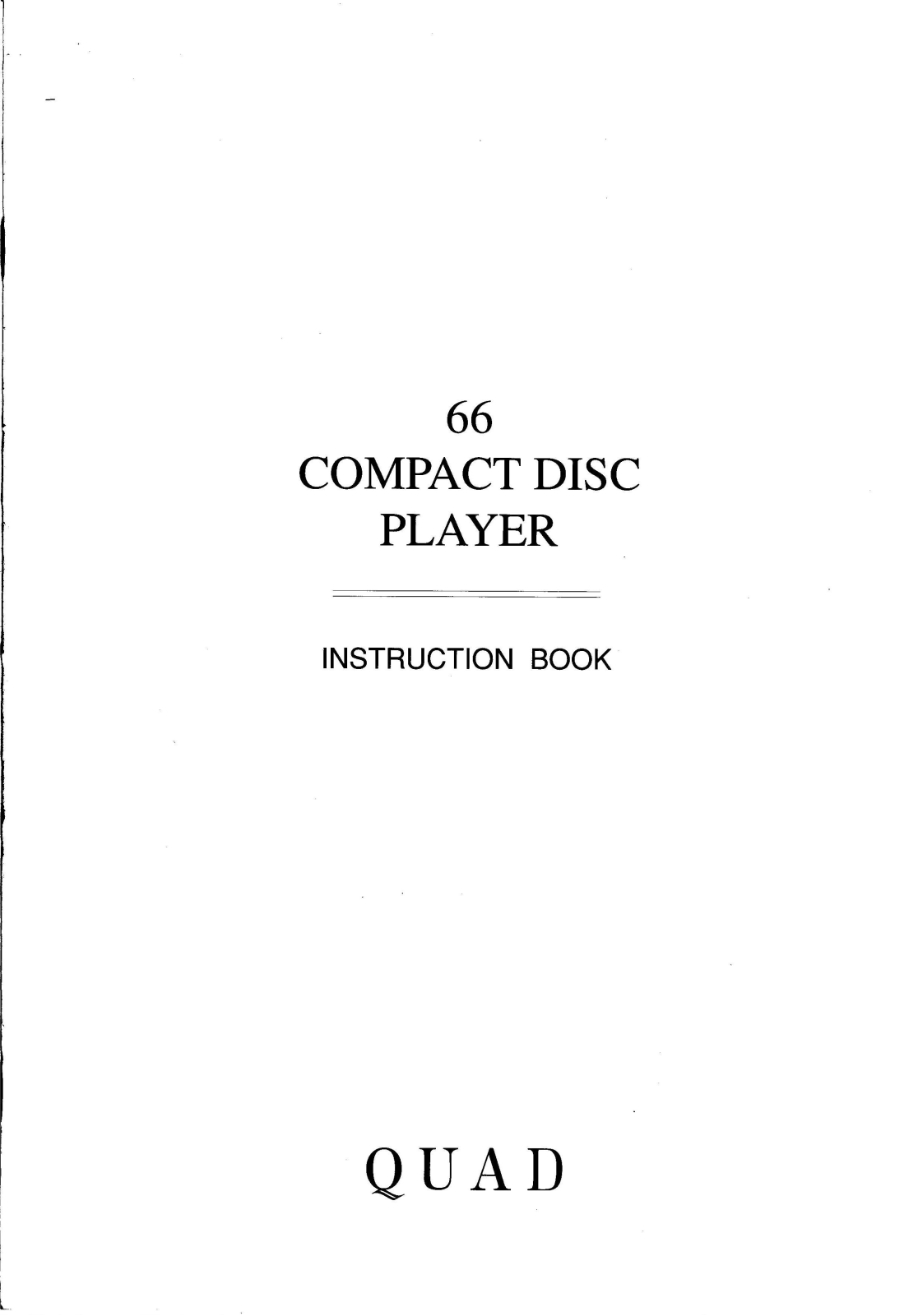 Quad 66-CD Owners manual