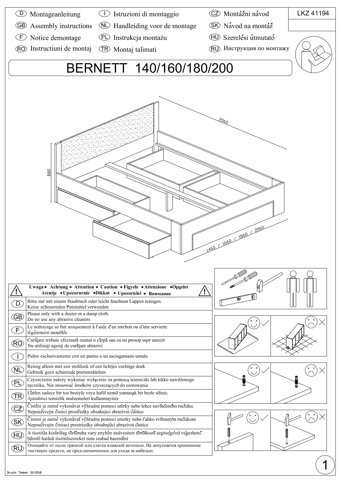 Home affaire Bernett Assembly instructions