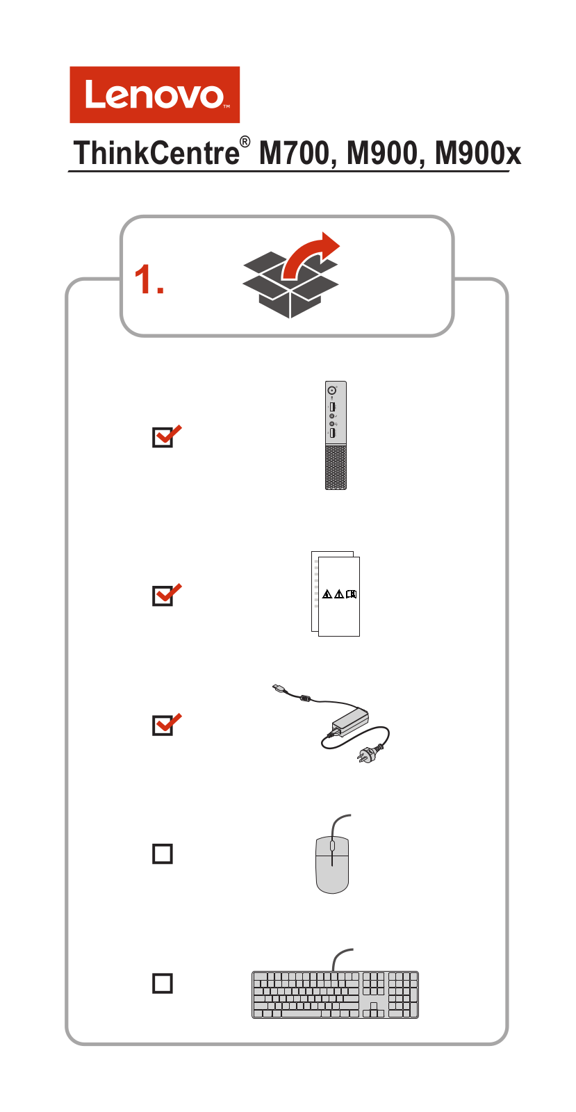 Lenovo ThinkCentre M900x, ThinkCentre M700, ThinkCentre M900 Setup Poster - ManualMachine.com