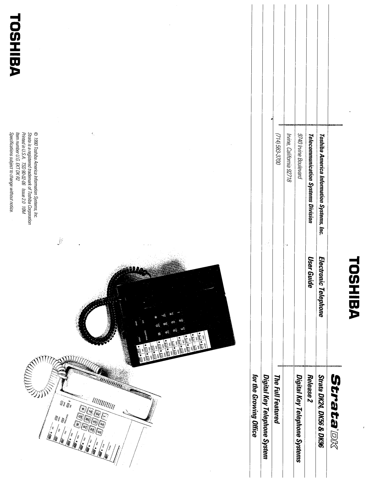 Toshiba Strata Dk24 User Manual