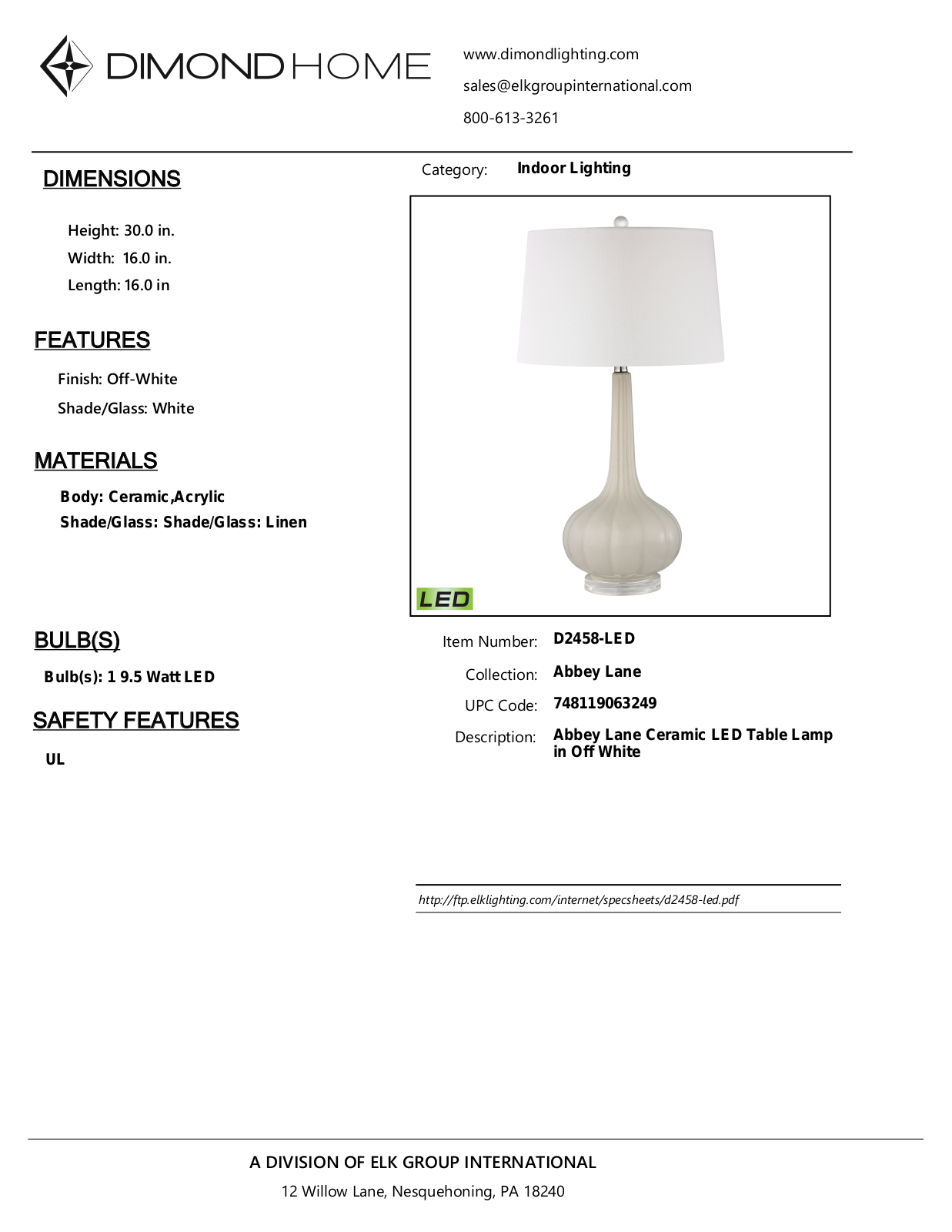 ELK Home D2458LED User Manual