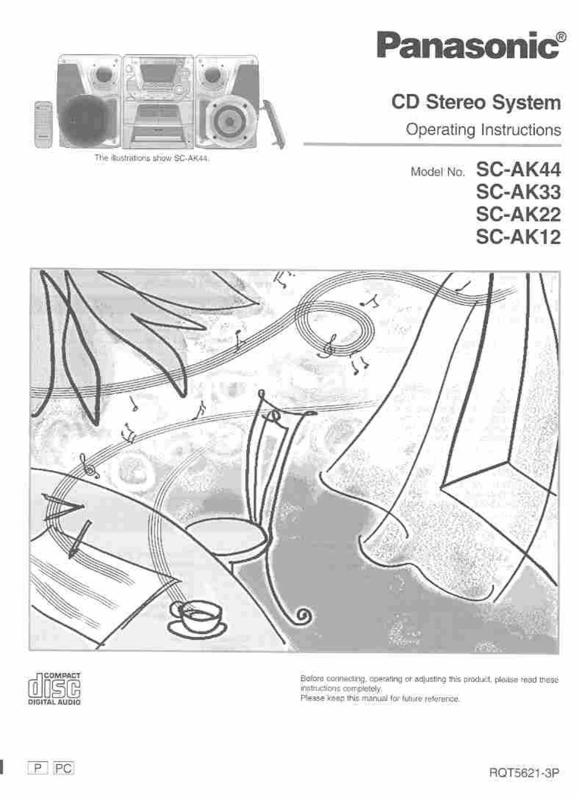 Panasonic sc-ak44 Operation Manual