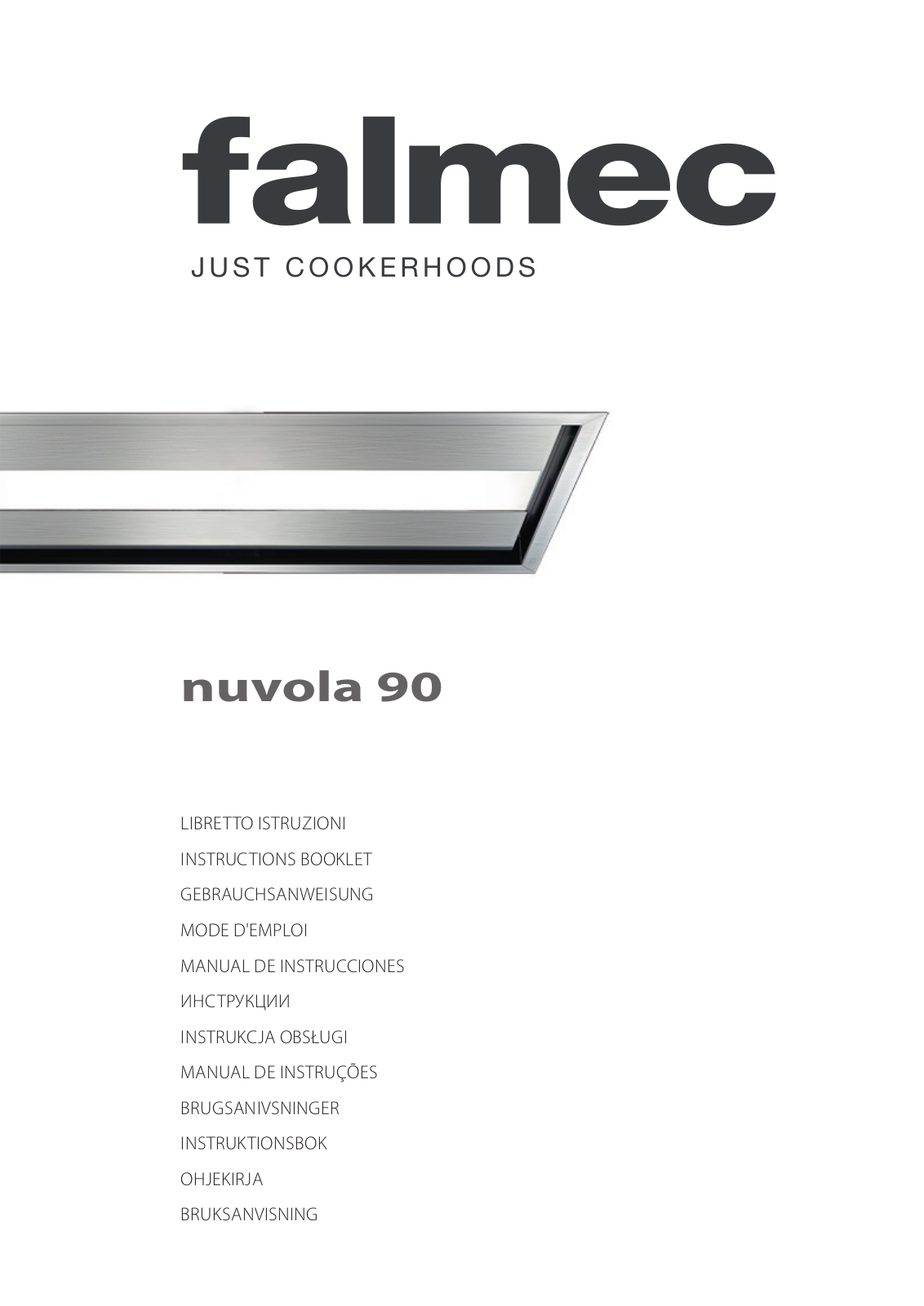 Falmec nuvola 90 INSTRUCTIONS BOOKLET