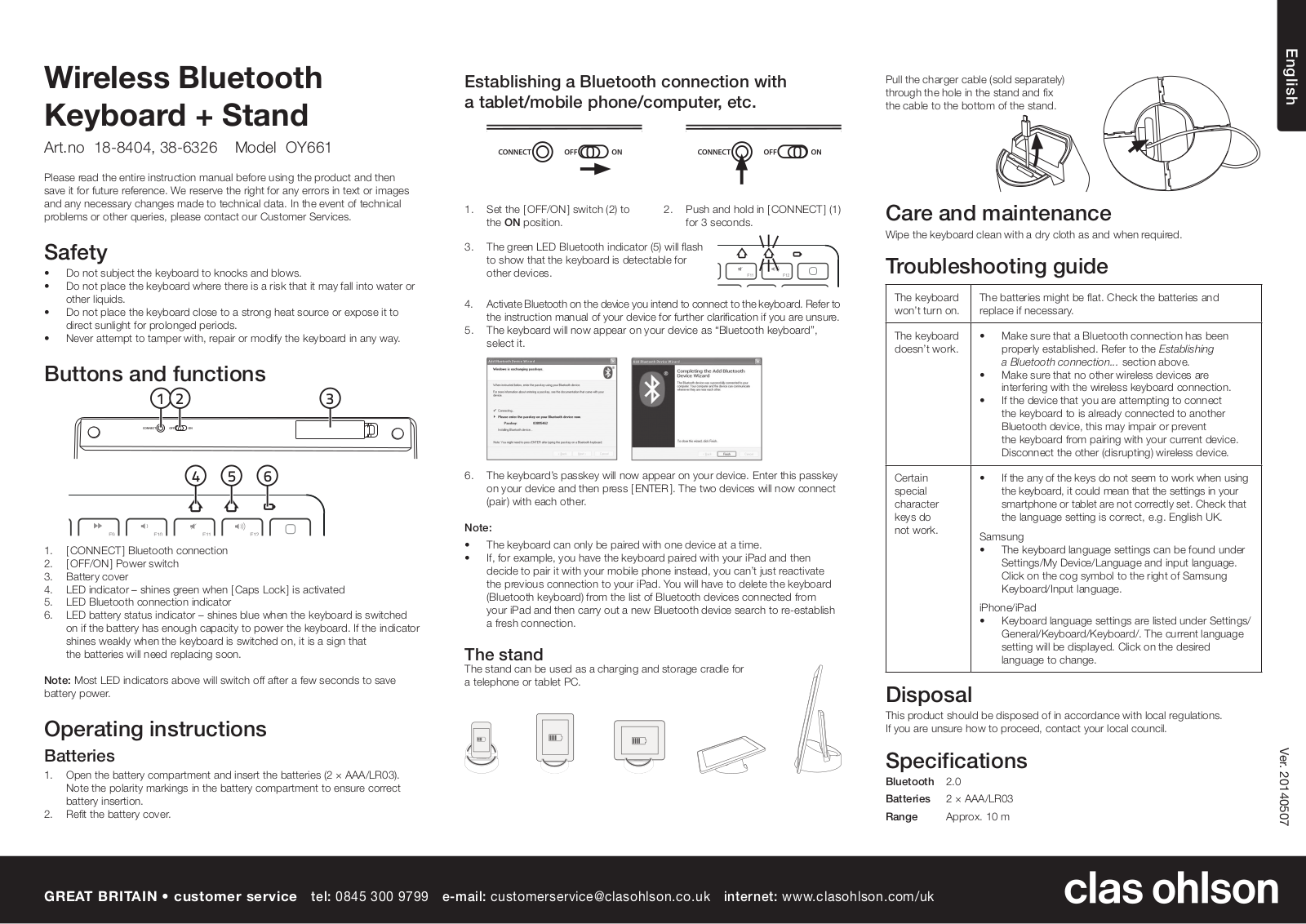 Clas Ohlson OY661 User Manual