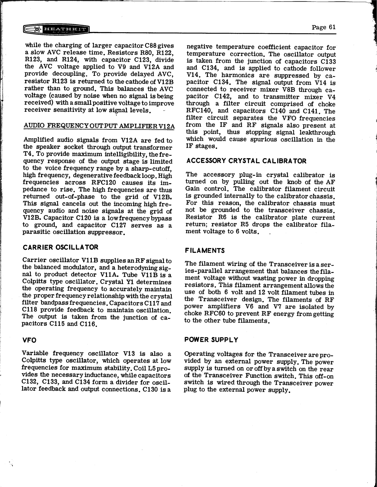 HEATHKIT HW-12a User Manual (PAGE 61)