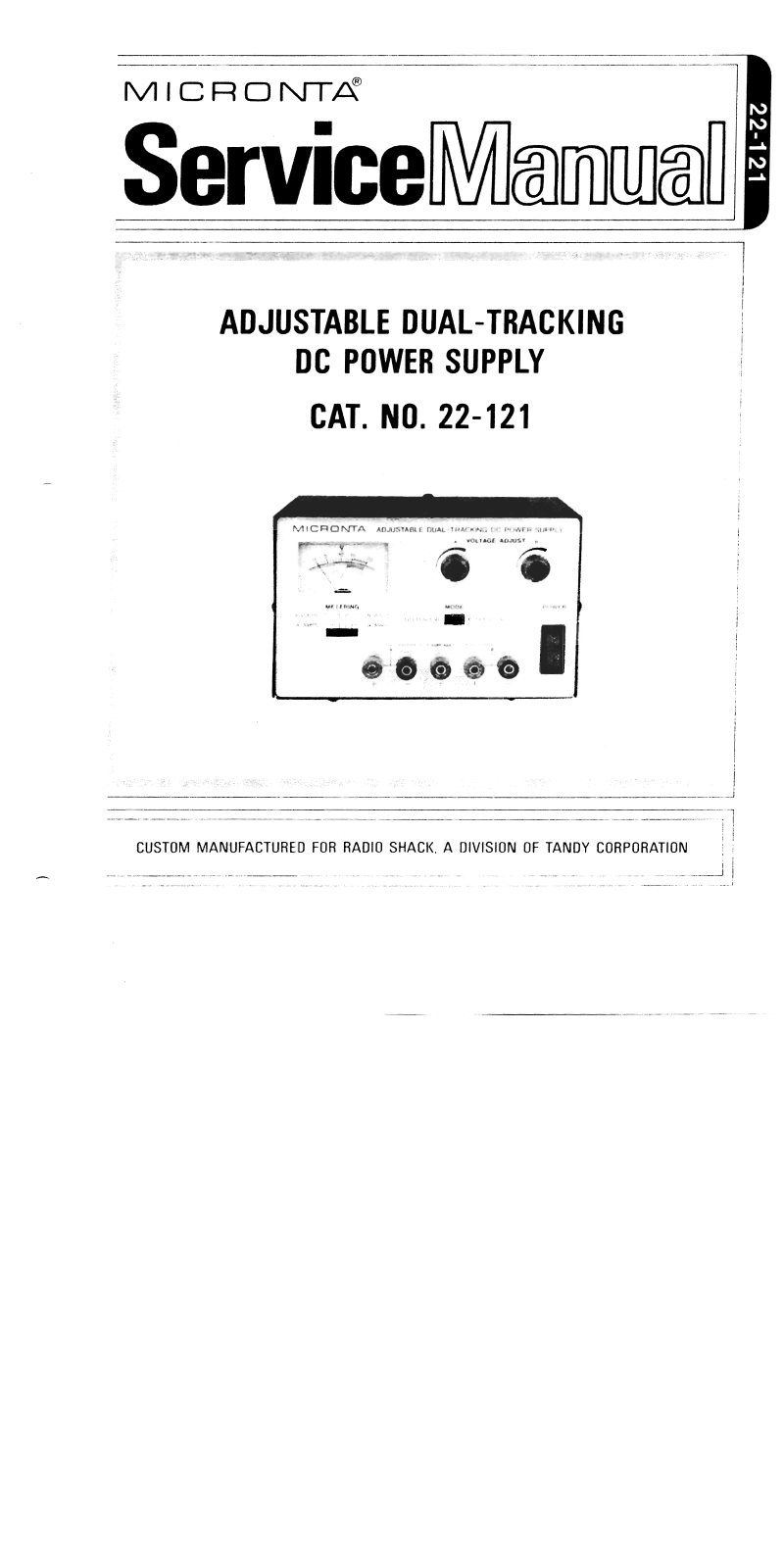 Micronta 22-121 Service Manual