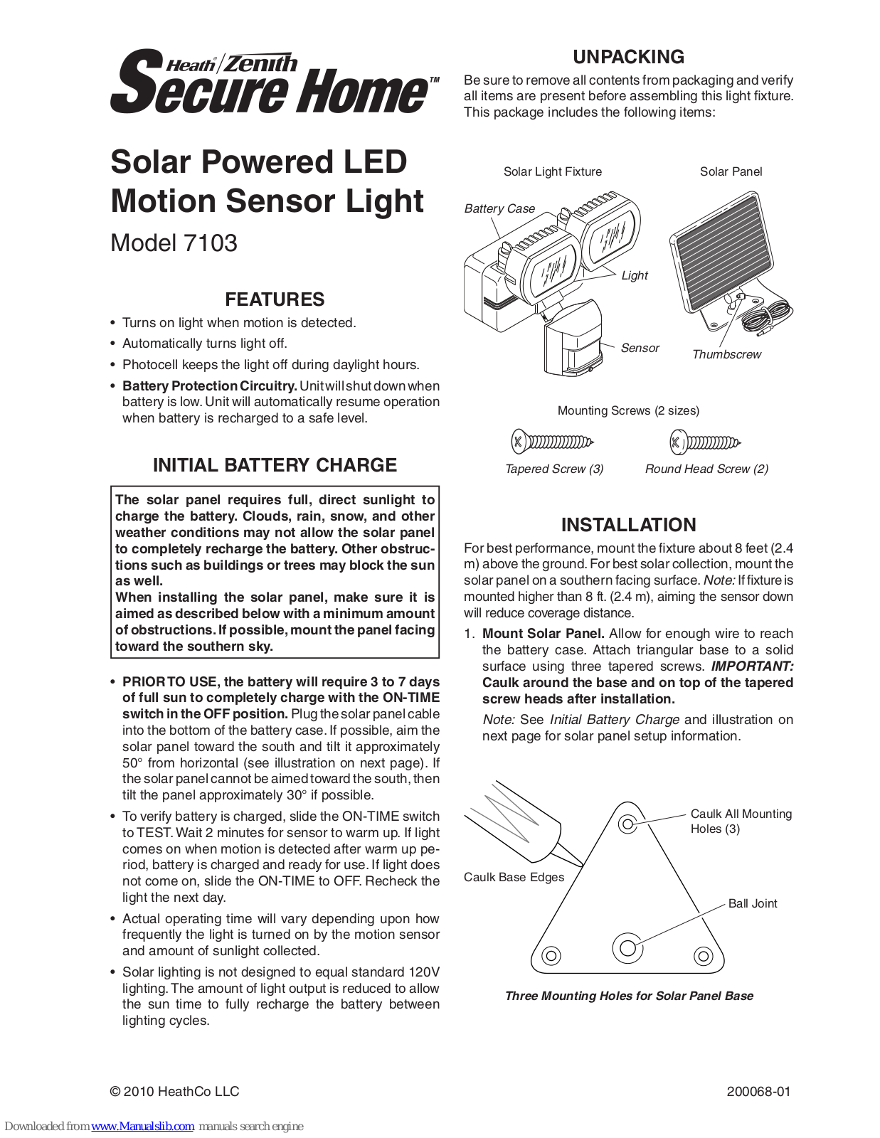 Heath Zenith 7103 User Manual - ManualMachine.com