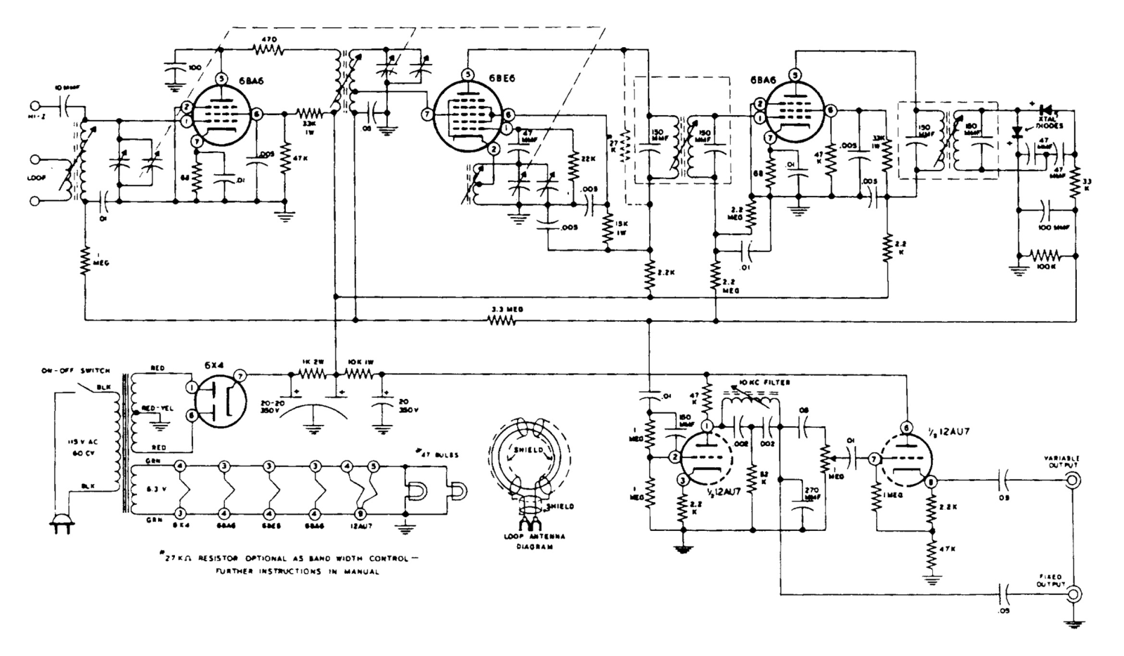 Heath Company BC-1-A Schematic