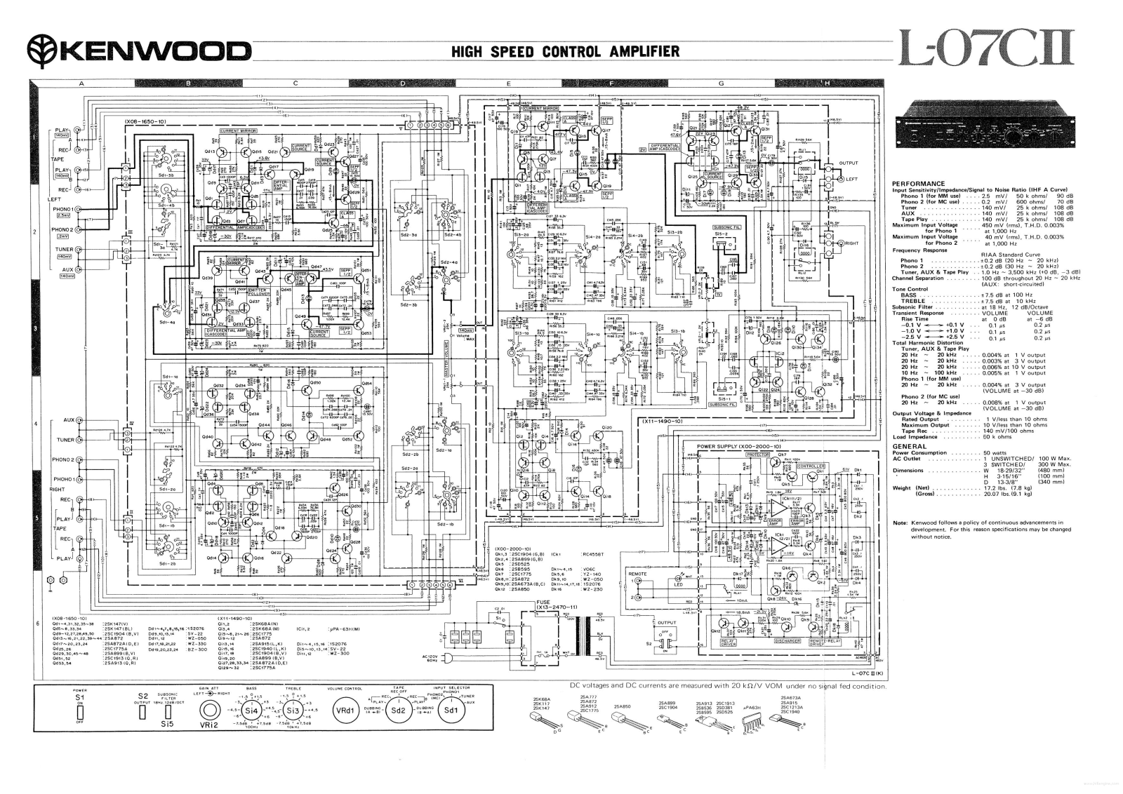 Kenwood L-O7-C-Mk2 Schematic