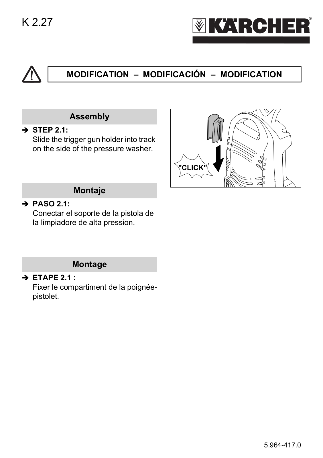 Karcher K2-27 User Manual