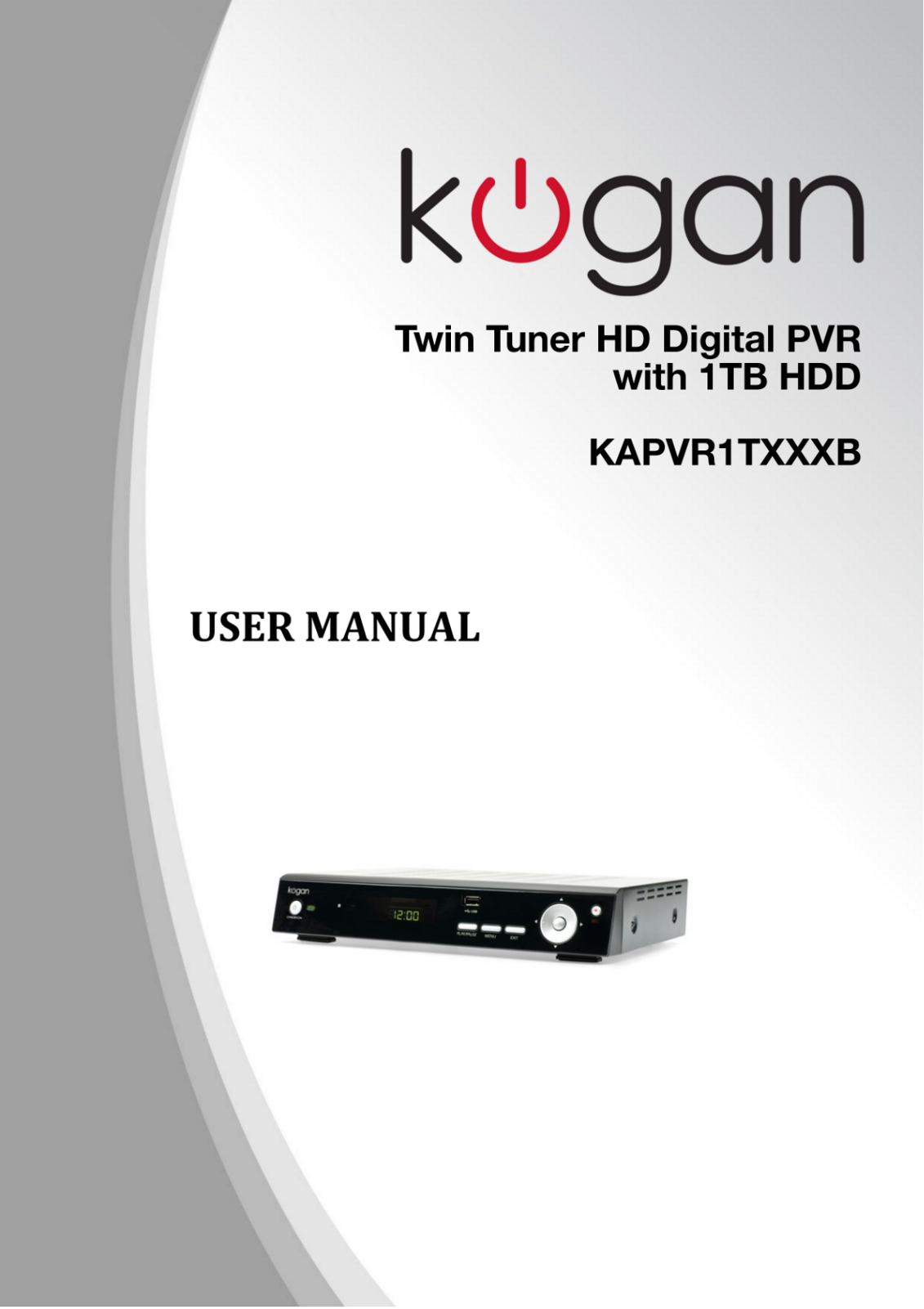 Kogan KAPVR1TXXXB User Manual