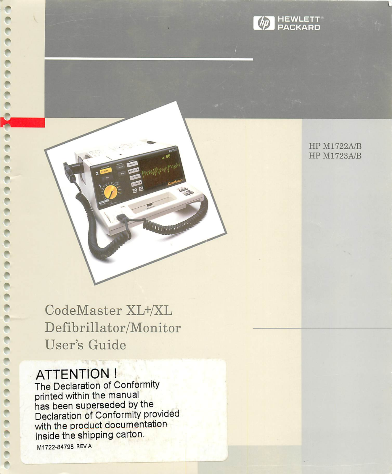 HP Packard CodeMaster XL-XL+ User manual