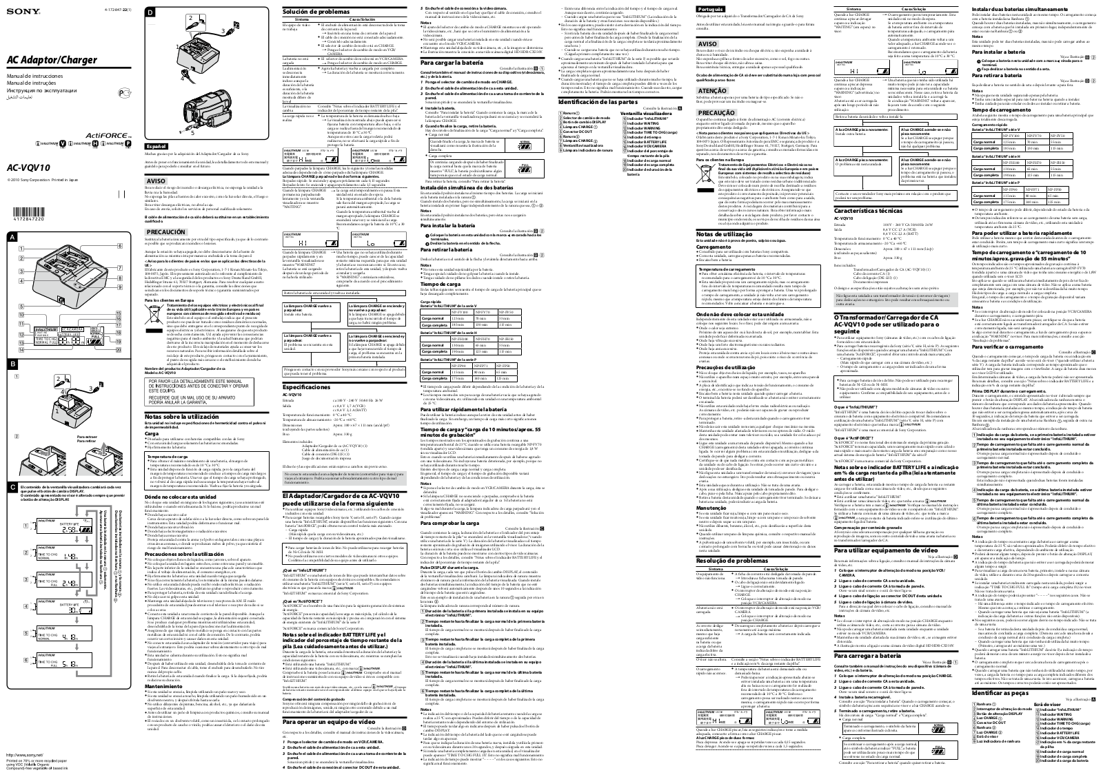 Sony AC-VQV10 User Manual