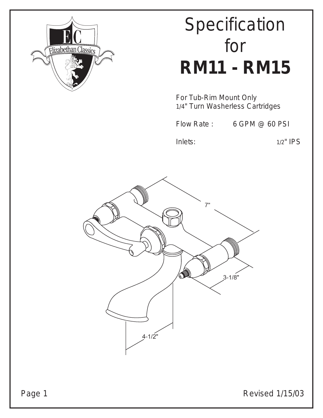 Factory Direct Hardware ECRM15 User Manual