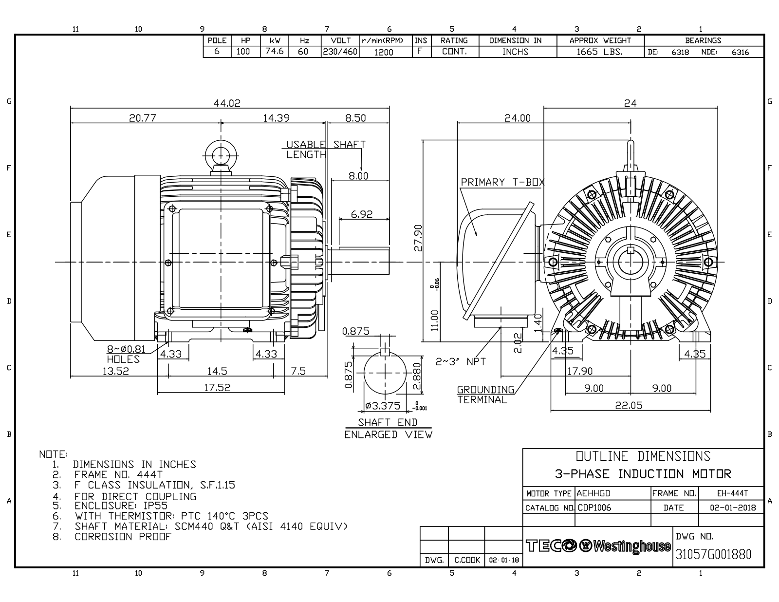 Teco CDP1006 Reference Drawing