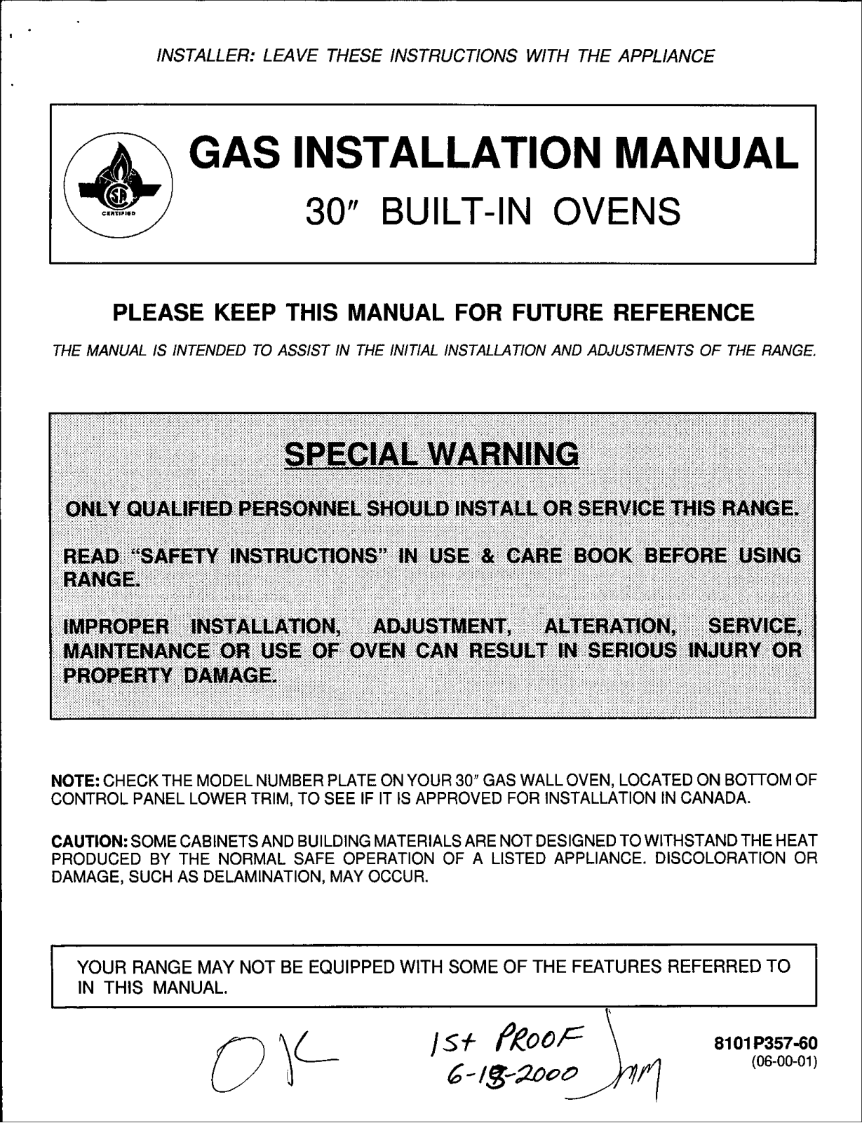 JENN-AIR JGW8130ADW, JGW9130ADB, JGW9130ADW, JGW8130ADB Installation Instructions