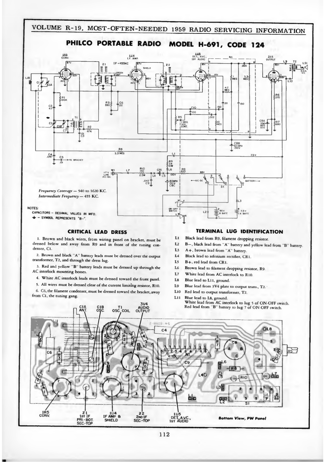 Philco H-691 Schematic