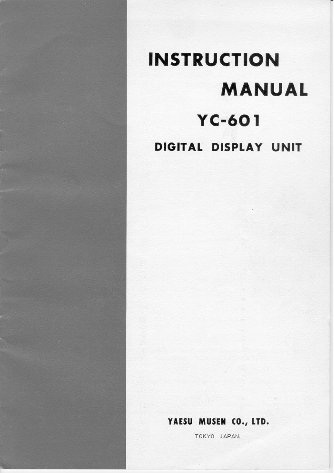 Yaesu YC-601 Service manual