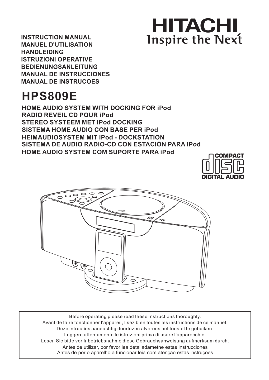 Hitachi HPS809E User Manual