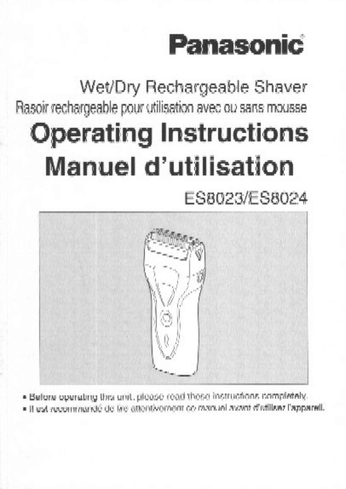 Panasonic ES8024 User Manual